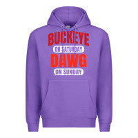 Purple buckeye on saturday Premium Hoodie - artisFamous