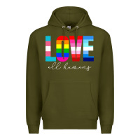 Army Green lgbt pride rainbow love lgbtq pride Premium Hoodie - artisFamous