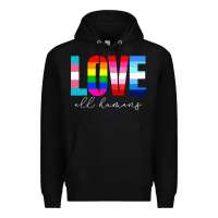 Black lgbt pride rainbow love lgbtq pride Premium Hoodie - artisFamous