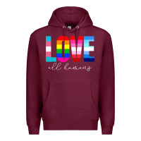 Burgundy lgbt pride rainbow love lgbtq pride Premium Hoodie - artisFamous