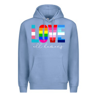 Colony Blue lgbt pride rainbow love lgbtq pride Premium Hoodie - artisFamous