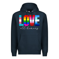 Navy lgbt pride rainbow love lgbtq pride Premium Hoodie - artisFamous