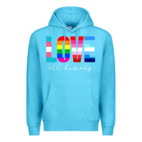 Ocean Blue lgbt pride rainbow love lgbtq pride Premium Hoodie - artisFamous