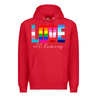 Red lgbt pride rainbow love lgbtq pride Premium Hoodie - artisFamous