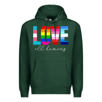 Sports Green lgbt pride rainbow love lgbtq pride Premium Hoodie - artisFamous