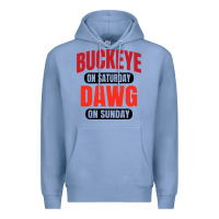 Colony Blue buckeye on saturday Premium Hoodie - artisFamous
