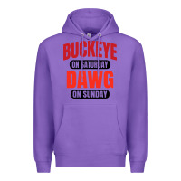 Purple buckeye on saturday Premium Hoodie - artisFamous
