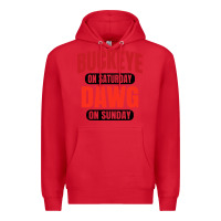 Red buckeye on saturday Premium Hoodie - artisFamous