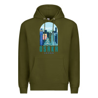 Army Green Osaka Japan Premium Hoodie - artisFamous