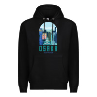 Black Osaka Japan Premium Hoodie - artisFamous