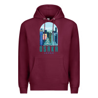 Burgundy Osaka Japan Premium Hoodie - artisFamous