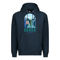 Navy Osaka Japan Premium Hoodie - artisFamous