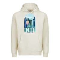 Oatmeal Heather Osaka Japan Premium Hoodie - artisFamous