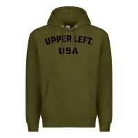 Army Green upper left usa Premium Hoodie - artisFamous