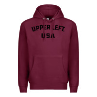 Burgundy upper left usa Premium Hoodie - artisFamous