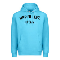 Ocean Blue upper left usa Premium Hoodie - artisFamous