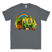 Charcoal Heather lucky gnomes truck St. Patrick's Day Classic Tee - FaDigitalArtStudio