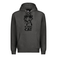 Charcoal Heather fat freddys cat Premium Hoodie - artisFamous