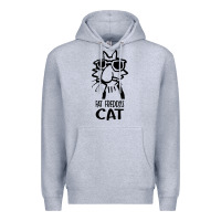Heather Grey fat freddys cat Premium Hoodie - artisFamous