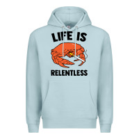 Blue Mist crab life is relentless Premium Hoodie - artisFamous