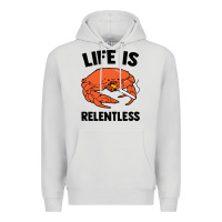 Dove Grey crab life is relentless Premium Hoodie - artisFamous