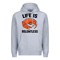 Heather Grey crab life is relentless Premium Hoodie - artisFamous