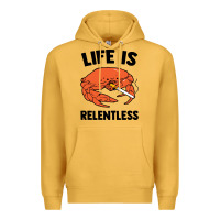 Mustard crab life is relentless Premium Hoodie - artisFamous