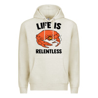Oatmeal Heather crab life is relentless Premium Hoodie - artisFamous