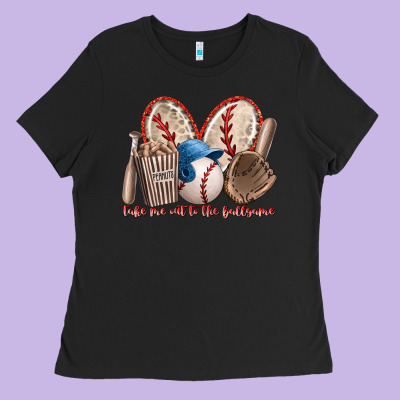 Take Me Out To The Ballgame Ladies Tee Designed By Racoondesign