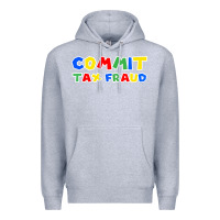Heather Grey commit tax fraud Premium Hoodie - artisFamous