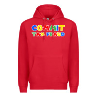 Red commit tax fraud Premium Hoodie - artisFamous