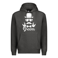 Charcoal Heather groom bachelor party Premium Hoodie - artisFamous
