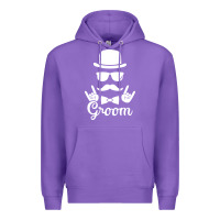 Purple groom bachelor party Premium Hoodie - artisFamous
