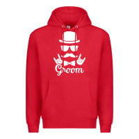 Red groom bachelor party Premium Hoodie - artisFamous