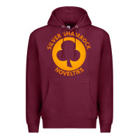 Burgundy silver shamrock novelties Premium Hoodie - artisFamous