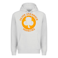 Dove Grey silver shamrock novelties Premium Hoodie - artisFamous