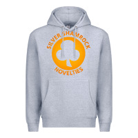 Heather Grey silver shamrock novelties Premium Hoodie - artisFamous
