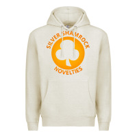 Oatmeal Heather silver shamrock novelties Premium Hoodie - artisFamous