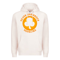 Pale Pink silver shamrock novelties Premium Hoodie - artisFamous