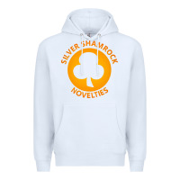 White silver shamrock novelties Premium Hoodie - artisFamous