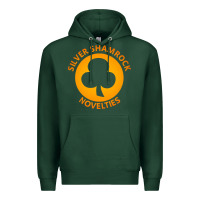 Sports Green silver shamrock novelties Premium Hoodie - artisFamous