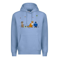 Colony Blue do a barrel roll! Premium Hoodie - artisFamous