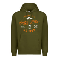 Army Green crater lake oregon national park vintage retro Premium Hoodie - artisFamous