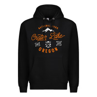 Black crater lake oregon national park vintage retro Premium Hoodie - artisFamous