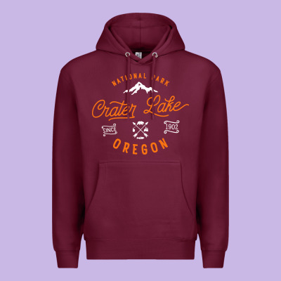 Crater Lake Oregon National Park Vintage Retro Premium Hoodie Designed By Artisfamous