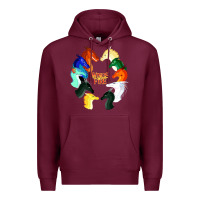 Burgundy wings of fire Premium Hoodie - artisFamous