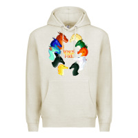 Oatmeal Heather wings of fire Premium Hoodie - artisFamous