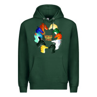 Sports Green wings of fire Premium Hoodie - artisFamous