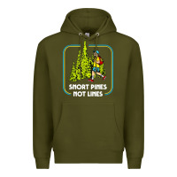 Army Green snort pines not lines funny boy going to school vintage Premium Hoodie - artisFamous