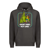 Smoke snort pines not lines funny boy going to school vintage Premium Hoodie - artisFamous